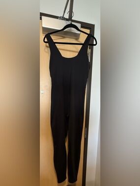 all in motion Black Sleeveless Scoop-Neck Jumpsuit